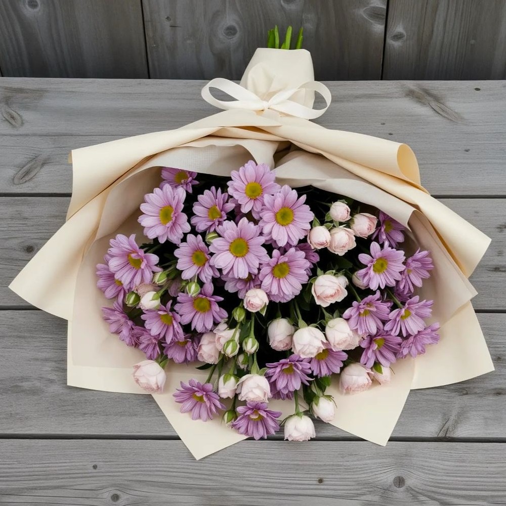 Букет цветов из: Розы и Хризантемы в Белиджи