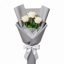 Букет 3 белые розы в Белиджи