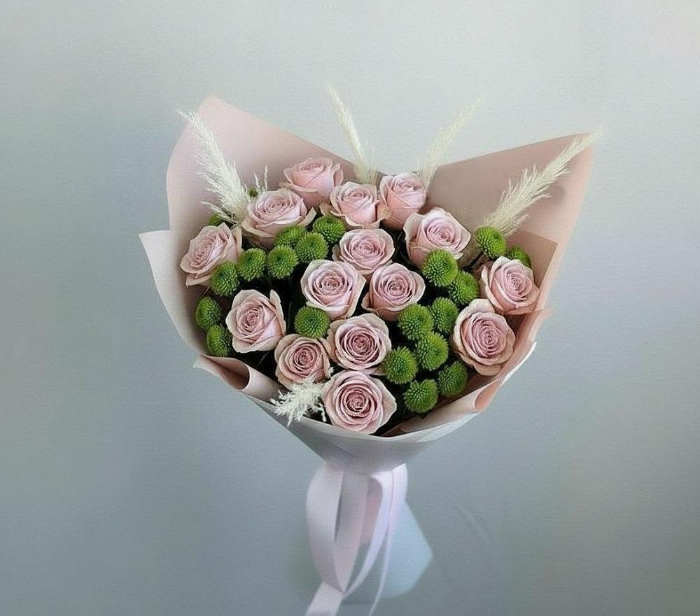 Букет цветов из: Розы и Хризантемы в Белиджи