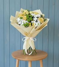 Букет цветов из:  Хризантемы и Розы #REPLACE_PRED# Белиджи