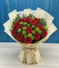 Букет цветов из:  Розы и Хризантемы в Белиджи