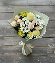 Букет цветов из:  Альстромерии, Розы и Хризантемы в Белиджи
